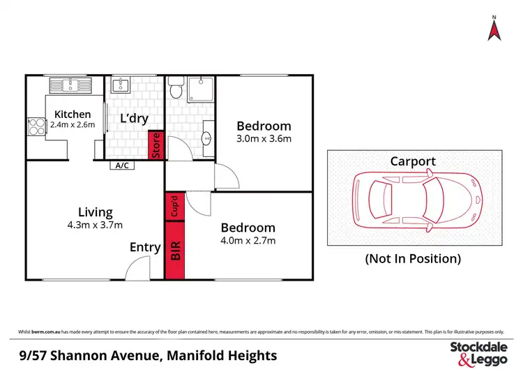 Floorplan of Homely unit listing, 9/57 Shannon Avenue, Manifold Heights VIC 3218