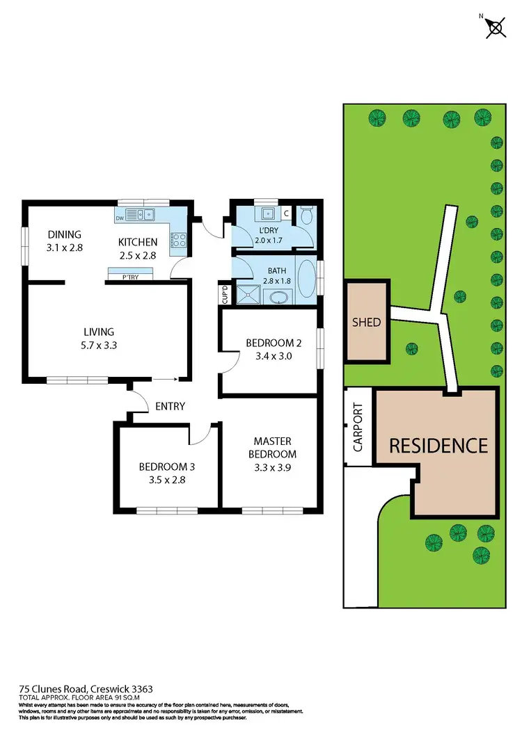 Floorplan of Homely house listing, 75 Clunes Road, Creswick VIC 3363