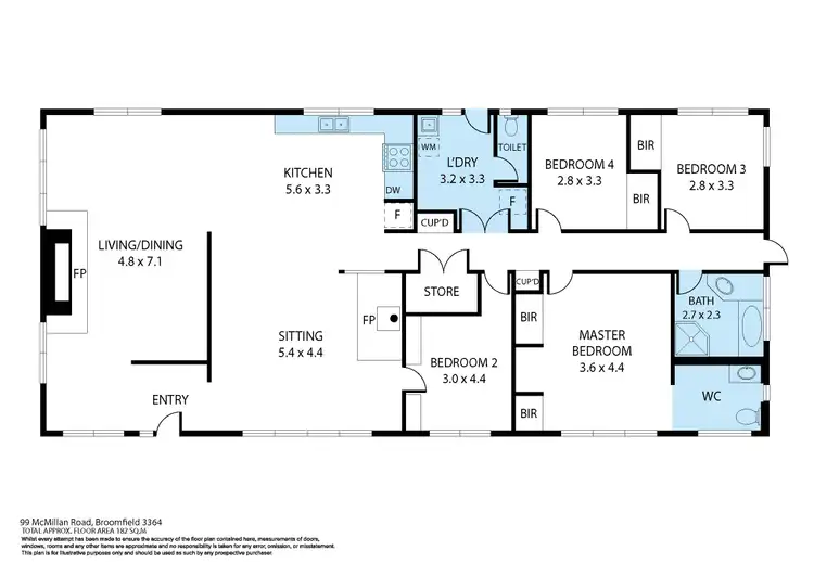 Floorplan of Homely house listing, 99 McMillan Road, Broomfield VIC 3364