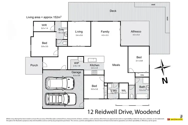 Floorplan of Homely house listing, 12 Reidwell Drive, Woodend VIC 3442