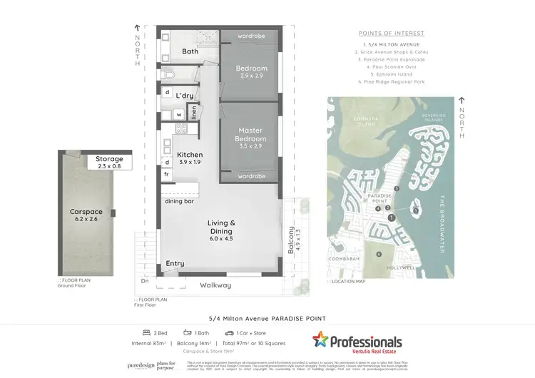 Floorplan of Homely unit listing, 5/4 Milton Avenue, Paradise Point QLD 4216