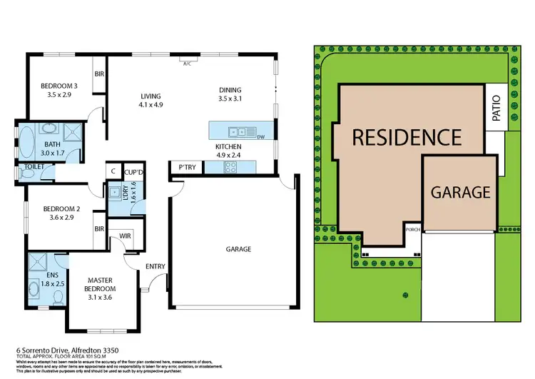 Floorplan of Homely house listing, 6 Sorrento Drive, Alfredton VIC 3350