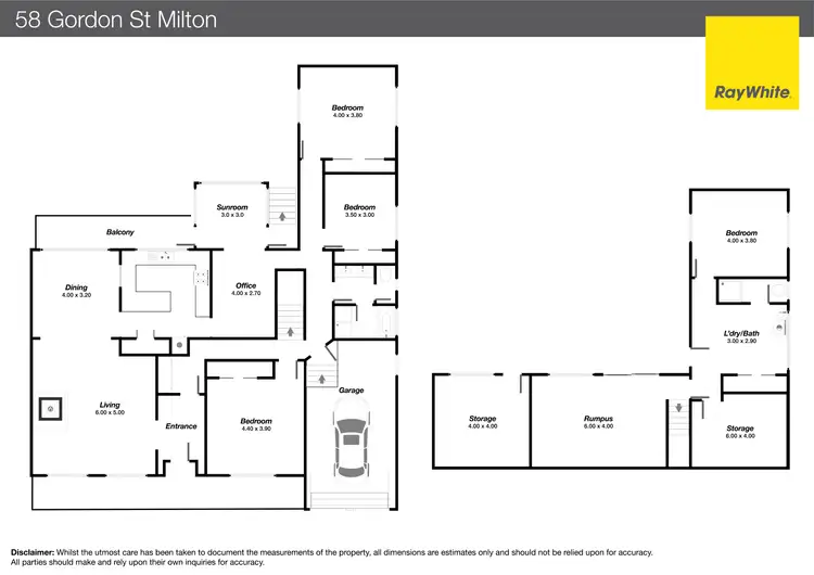 Floorplan of Homely house listing, 58 Gordon St, Milton NSW 2538