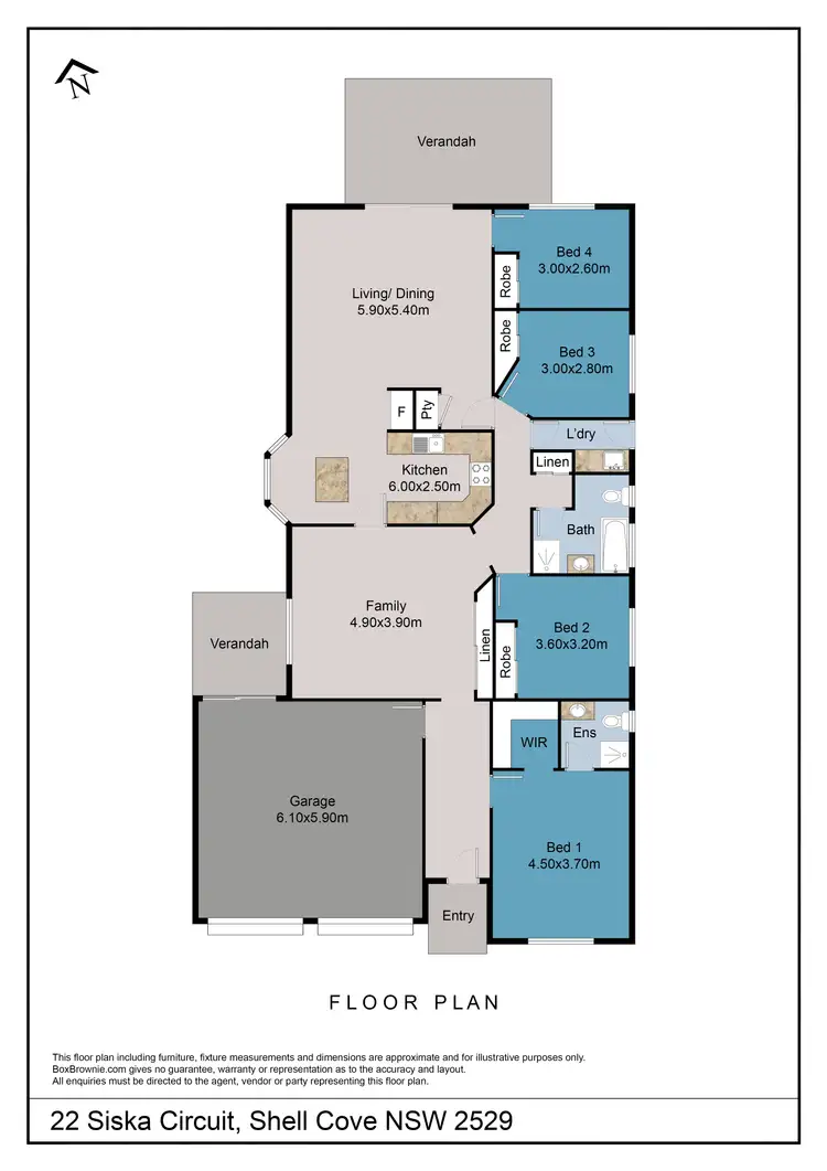 Floorplan of Homely house listing, 22 Siska Circuit, Shell Cove NSW 2529