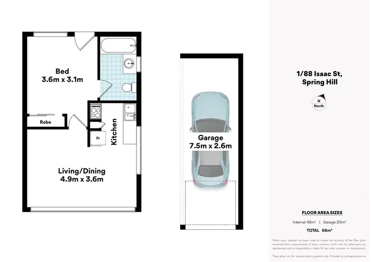 Floorplan of Homely unit listing, 1/88 Isaac Street, Spring Hill QLD 4000