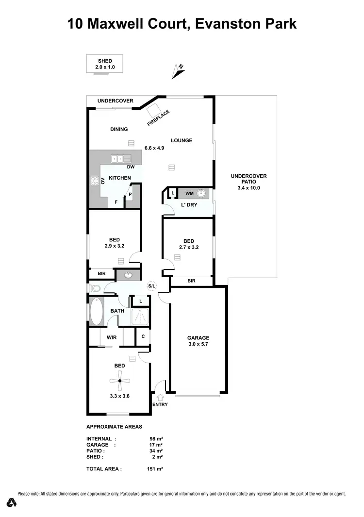 Floorplan of Homely house listing, 10 Maxwell Court, Evanston Park SA 5116