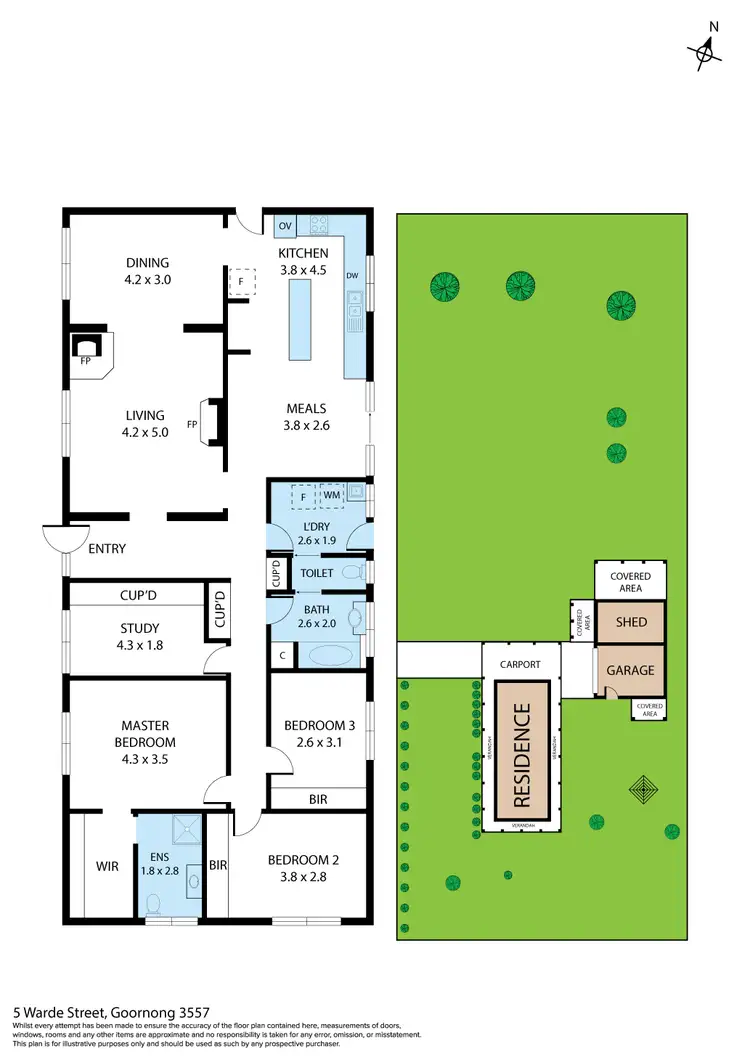 Floorplan of Homely house listing, 5 Warde Street, Goornong VIC 3557