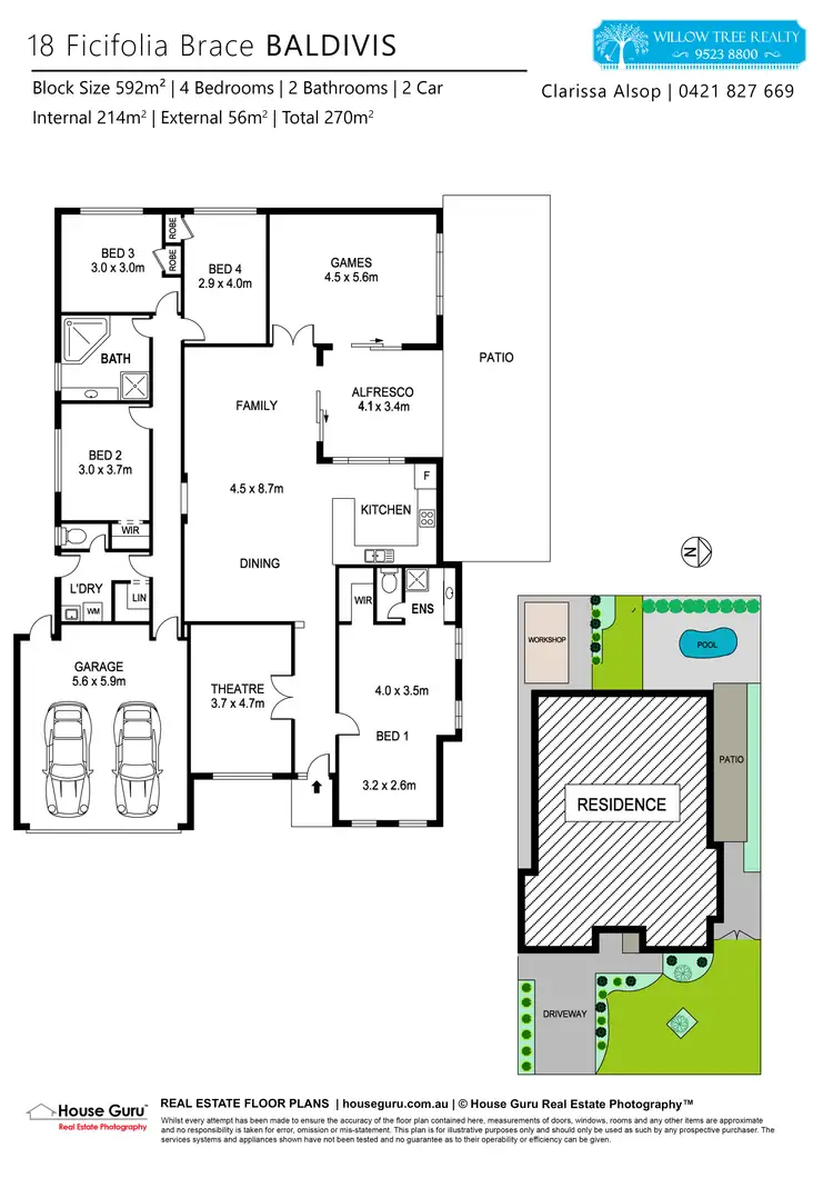 Floorplan of Homely house listing, 18 Ficifolia Brace, Baldivis WA 6171