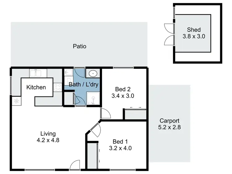 Floorplan of Homely house listing, 1/14 Goodwin Street, Benalla VIC 3672