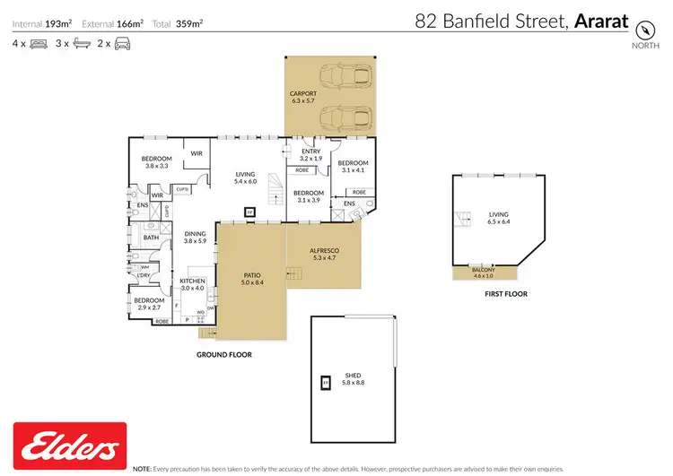 Floorplan of Homely house listing, 82 Banfield Street, Ararat VIC 3377