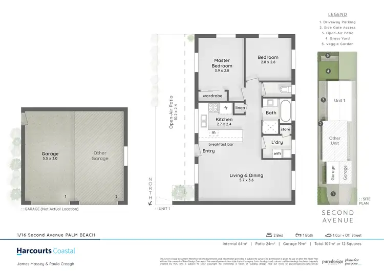 Floorplan of Homely semi-detached listing, 1/16 Second Avenue, Palm Beach QLD 4221