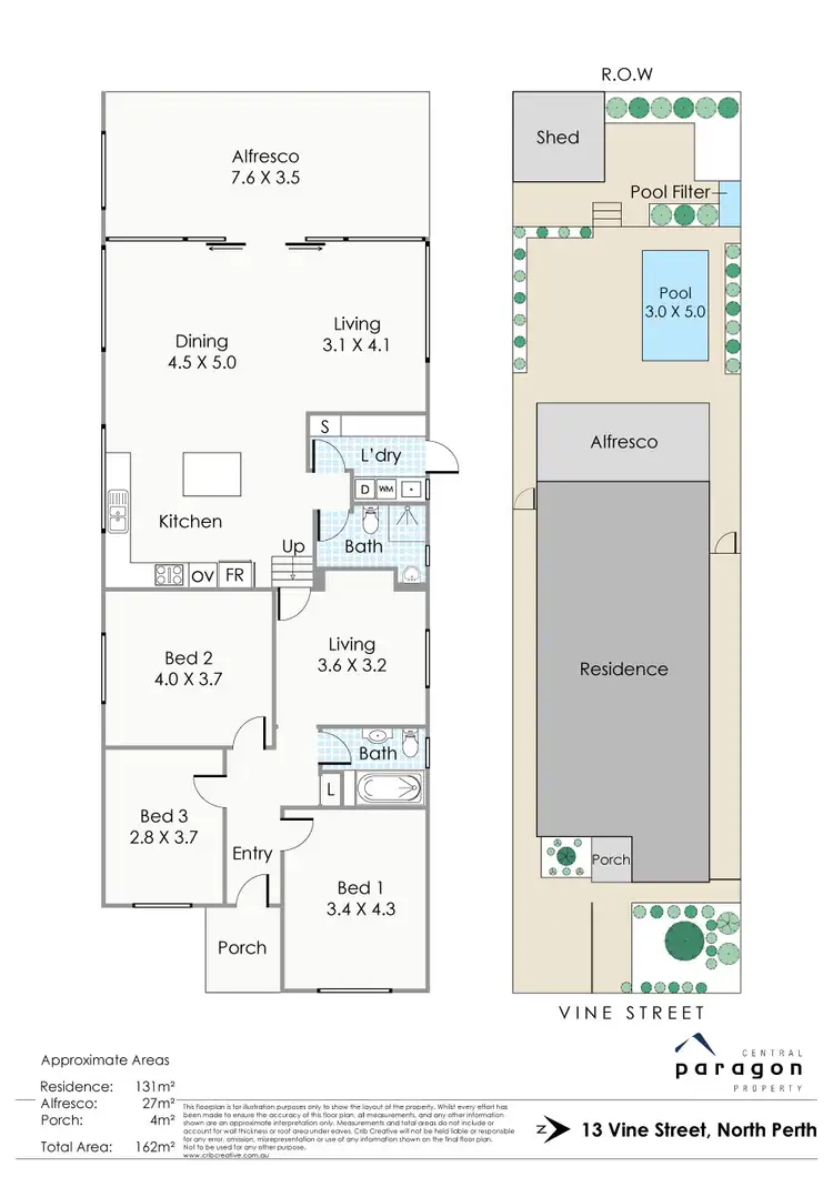 Floorplan of Homely house listing, 13 Vine Street, North Perth WA 6006