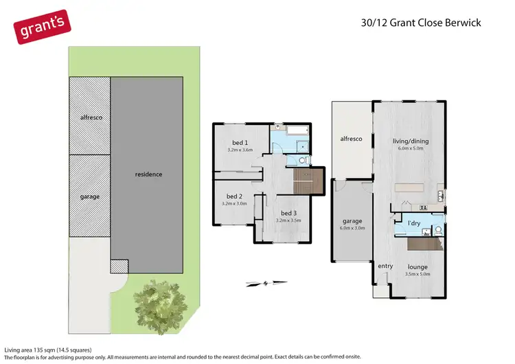 Floorplan of Homely house listing, 30/12 Grant Close, Berwick VIC 3806