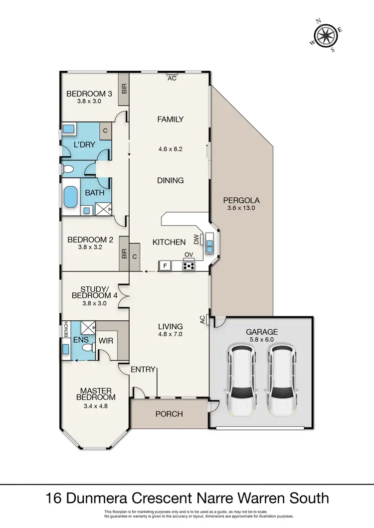 Floorplan of Homely house listing, 16 Dunmera Crescent, Narre Warren South VIC 3805