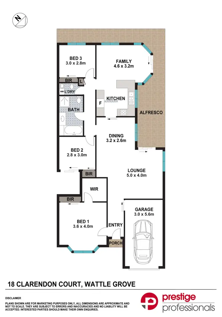 Floorplan of Homely house listing, 18 Clarendon Court, Wattle Grove NSW 2173