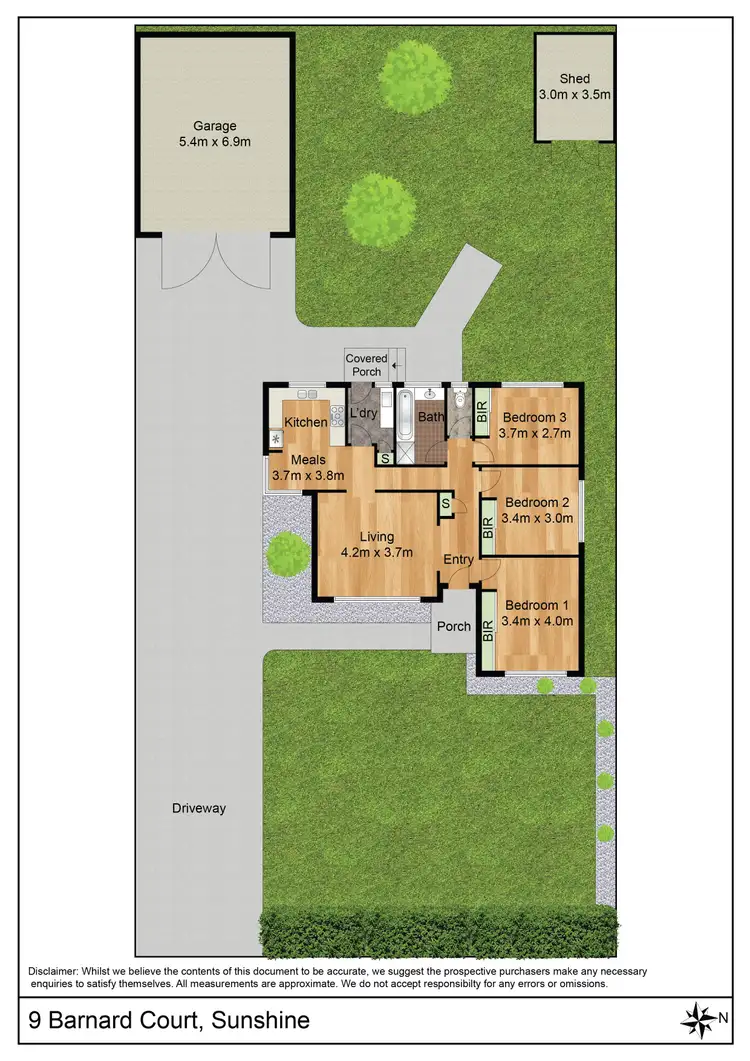 Floorplan of Homely house listing, 9 Barnard Court, Sunshine VIC 3020