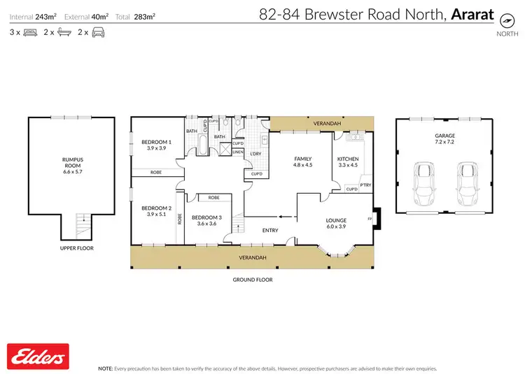Floorplan of Homely house listing, 82-84 Brewster Road North, Ararat VIC 3377