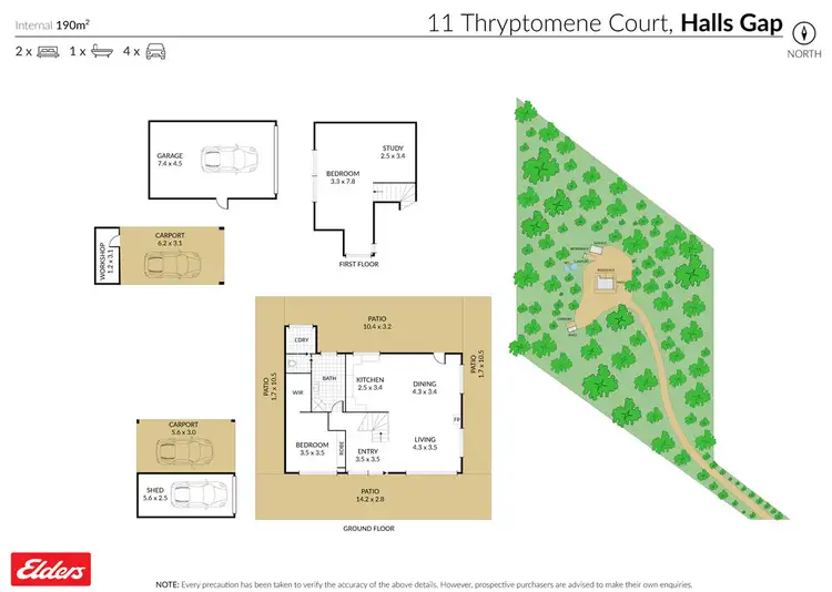 Floorplan of Homely house listing, 11 Thryptomene Court, Halls Gap VIC 3381