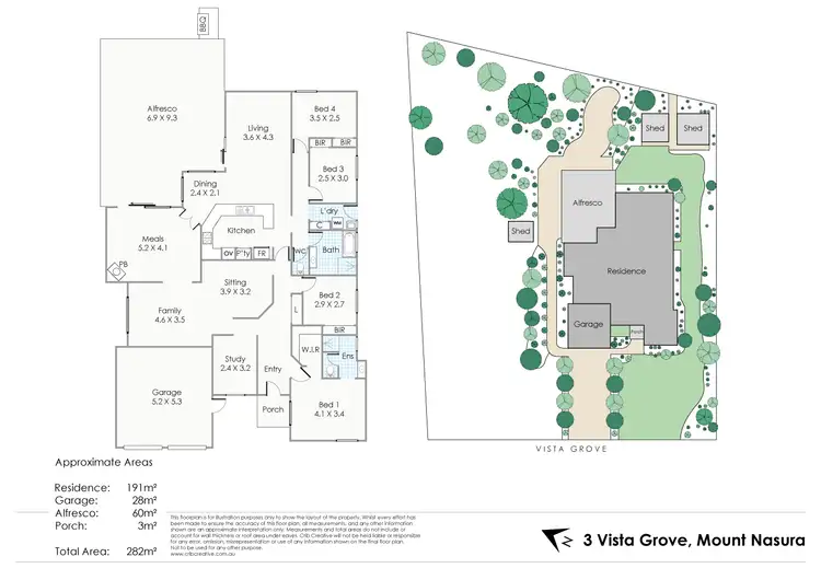 Floorplan of Homely house listing, 3 Vista Grove, Mount Nasura WA 6112