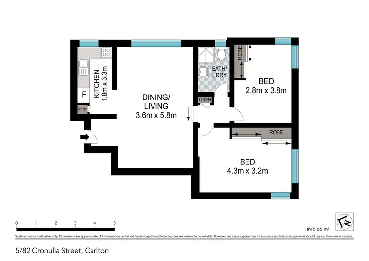 Floorplan of Homely unit listing, 5/82-84 Cronulla Street, Carlton NSW 2218