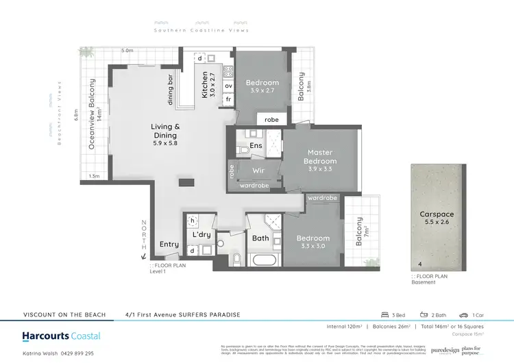 Floorplan of Homely apartment listing, 4/1 First Avenue, Surfers Paradise QLD 4217