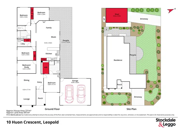 Floorplan of Homely house listing, 10 Huon Crescent, Leopold VIC 3224