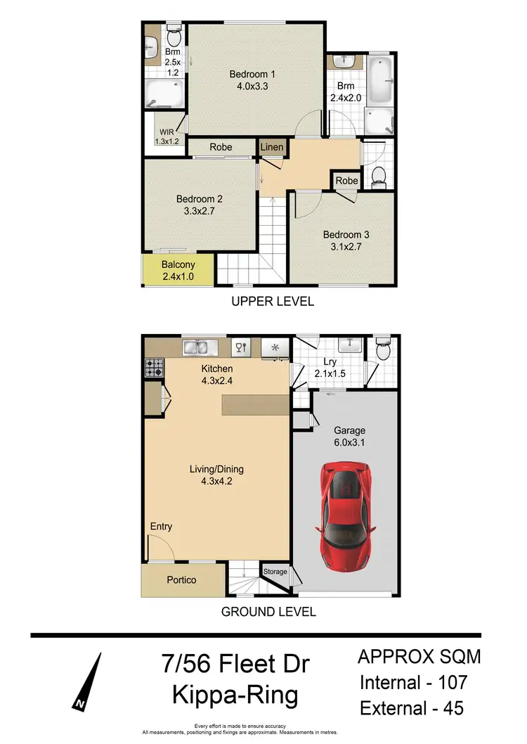 Floorplan of Homely townhouse listing, 7/56 Fleet Drive, Kippa-Ring QLD 4021