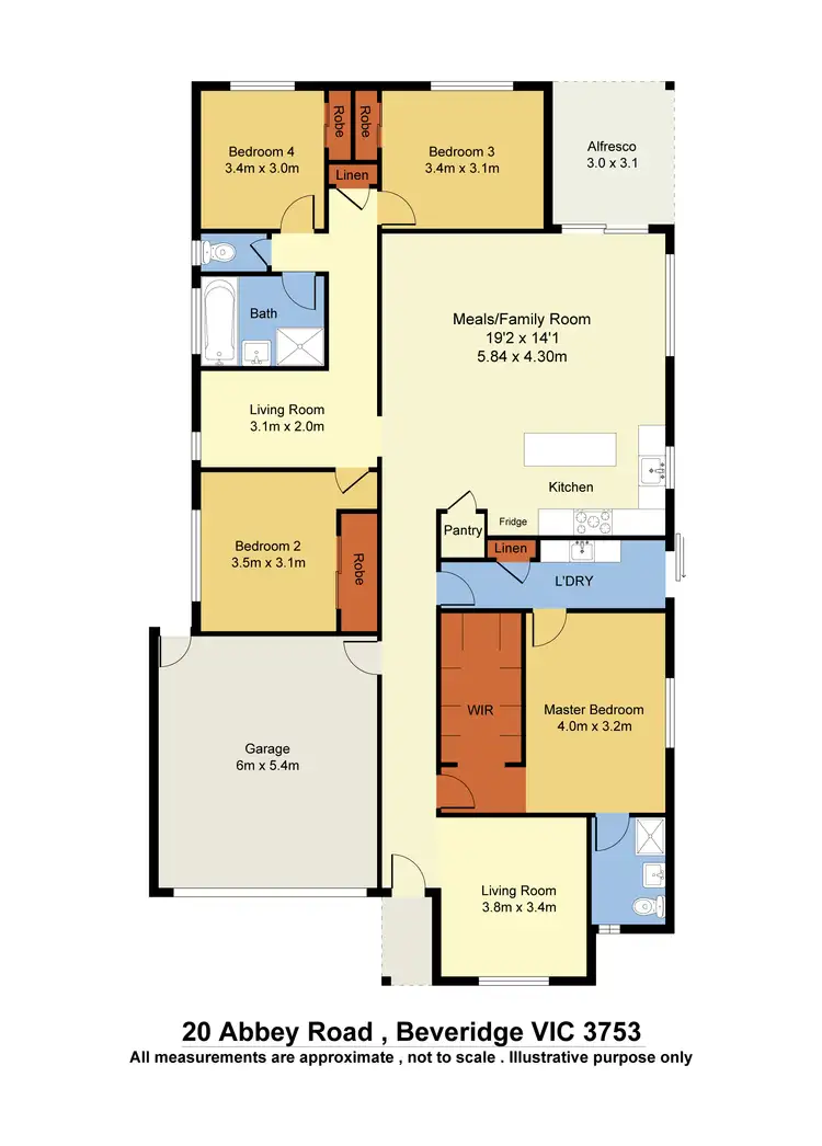 Floorplan of Homely house listing, 20 Abbey Road, Beveridge VIC 3753