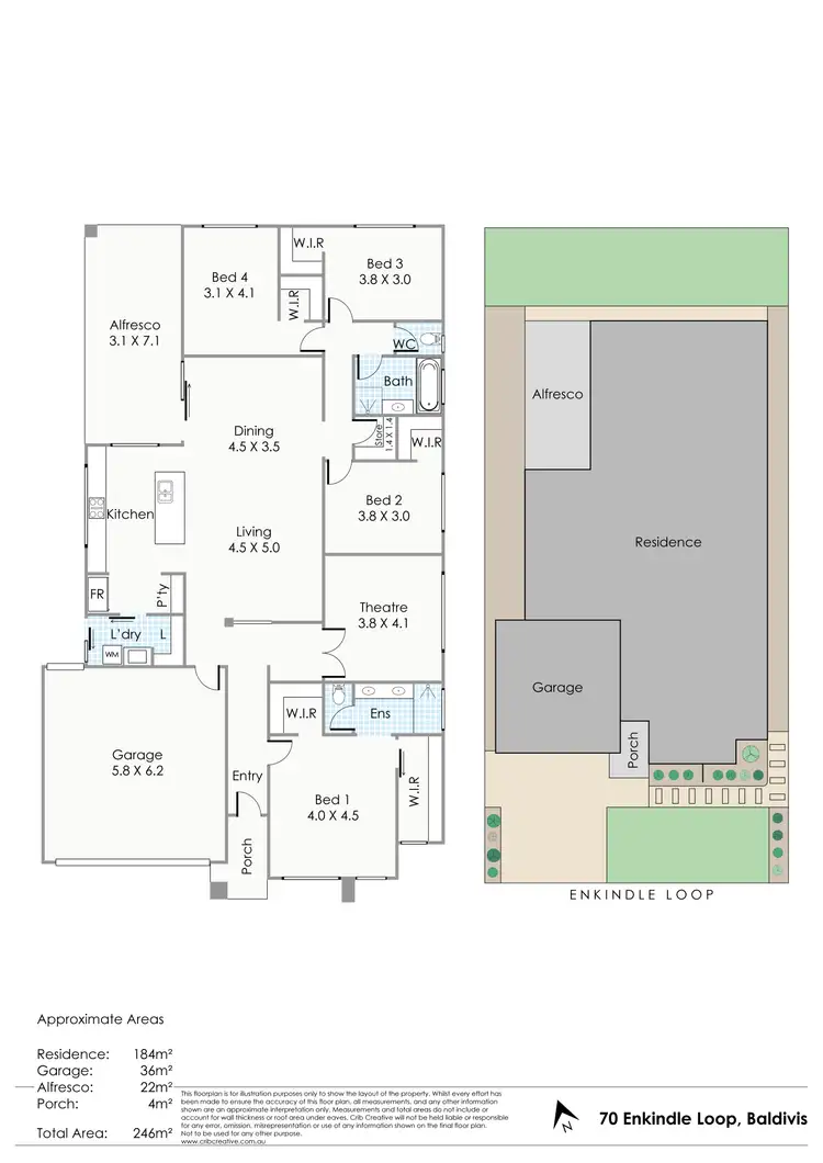 Floorplan of Homely house listing, 70 Enkindle Loop, Baldivis WA 6171