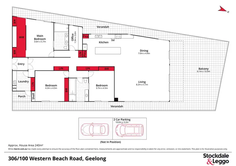 Floorplan of Homely apartment listing, 306/100 Western Beach Road, Geelong VIC 3220