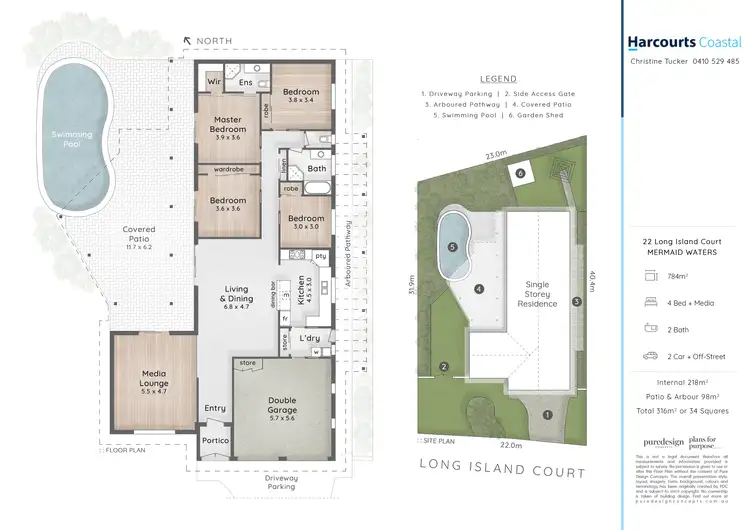 Floorplan of Homely house listing, 22 Long Island Court, Mermaid Waters QLD 4218