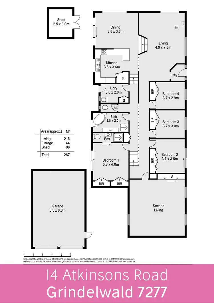 Floorplan of Homely house listing, 14 Atkinsons Road, Grindelwald TAS 7277