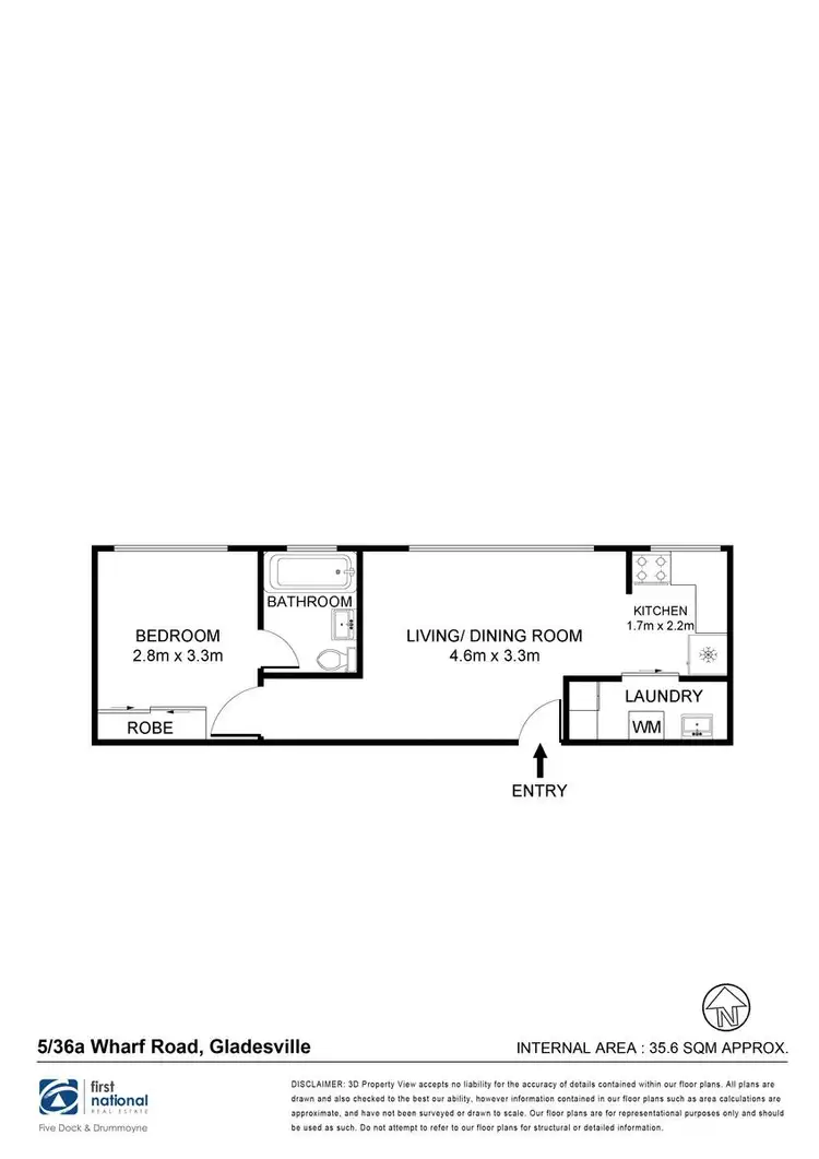 Floorplan of Homely unit listing, 5/36a Wharf Road, Gladesville NSW 2111