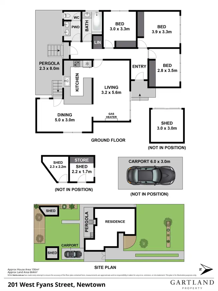 Floorplan of Homely house listing, 201 West Fyans Street, Newtown VIC 3220