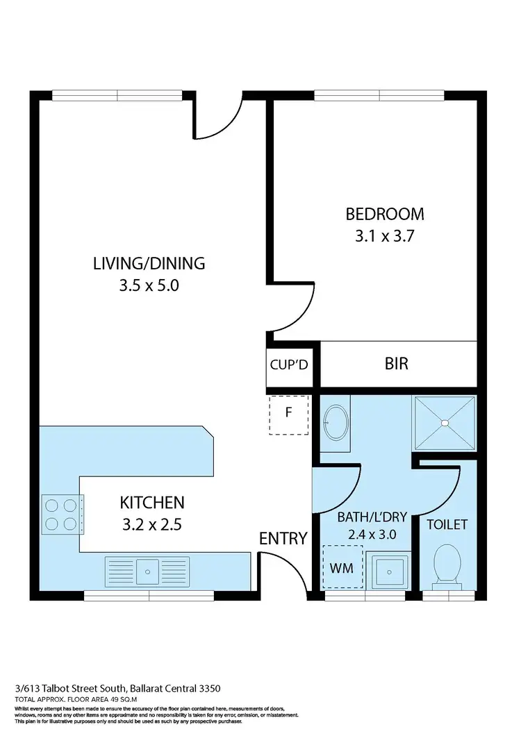 Floorplan of Homely house listing, 3/613 Talbot Street,South, Redan VIC 3350