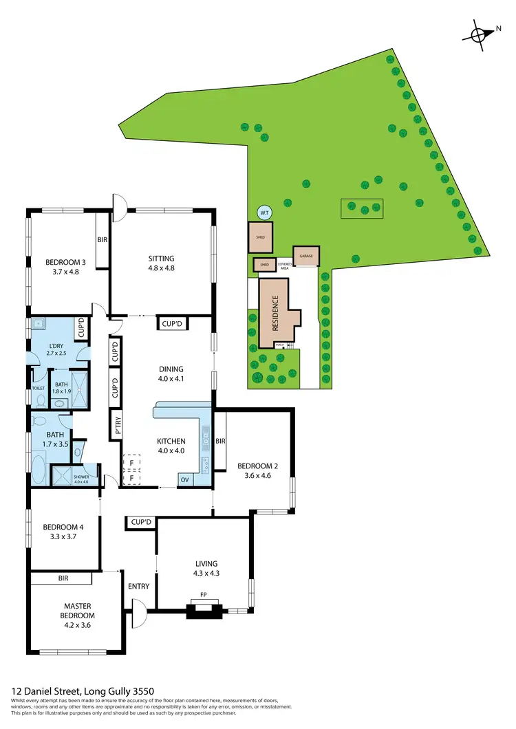 Floorplan of Homely house listing, 12 Daniel Street, Long Gully VIC 3550