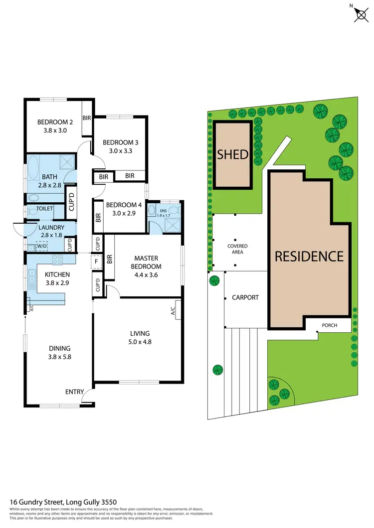 Floorplan of Homely house listing, 16 Gundry Street, Long Gully VIC 3550