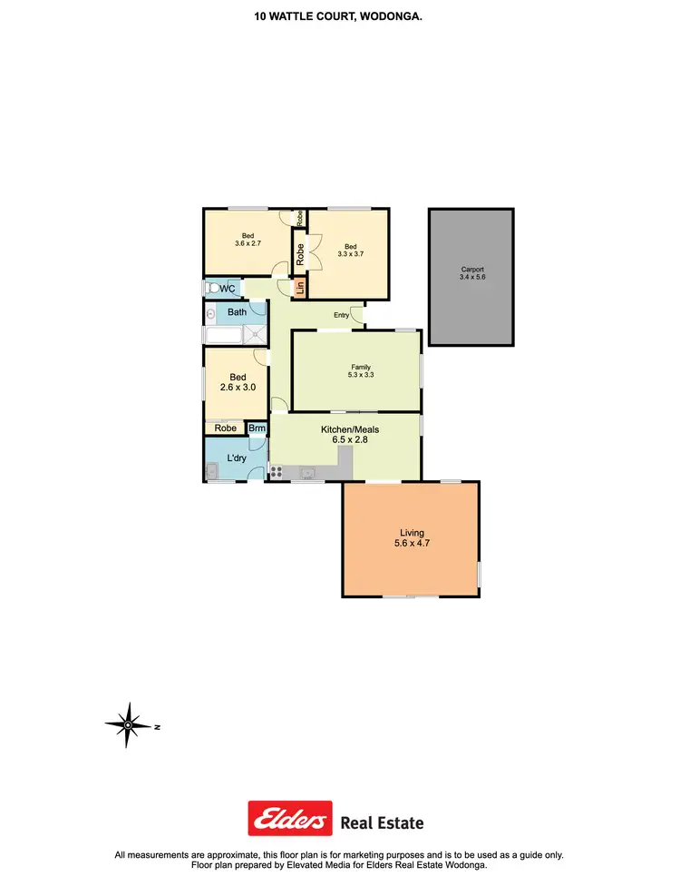 Floorplan of Homely house listing, 10 Wattle Court, Wodonga VIC 3690