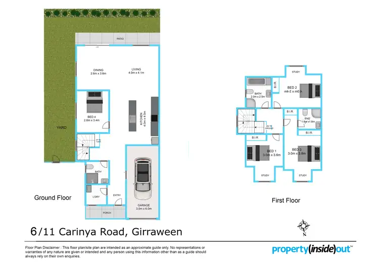 Floorplan of Homely townhouse listing, 6/11-13 Carinya Road, Girraween NSW 2145