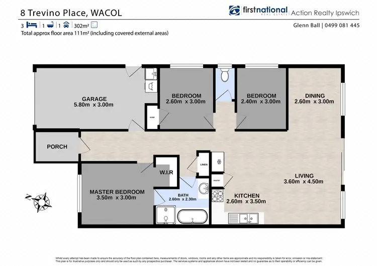 Floorplan of Homely house listing, 8 Trevino Place, Wacol QLD 4076