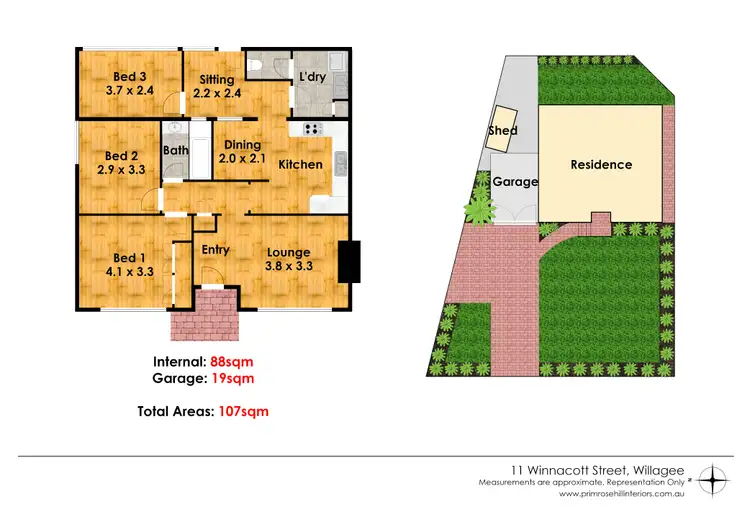 Floorplan of Homely house listing, 11 Winnacott Street, Willagee WA 6156