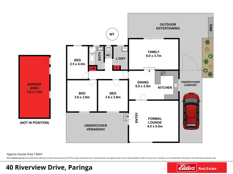 Floorplan of Homely house listing, 40 Riverview Drive, Paringa SA 5340