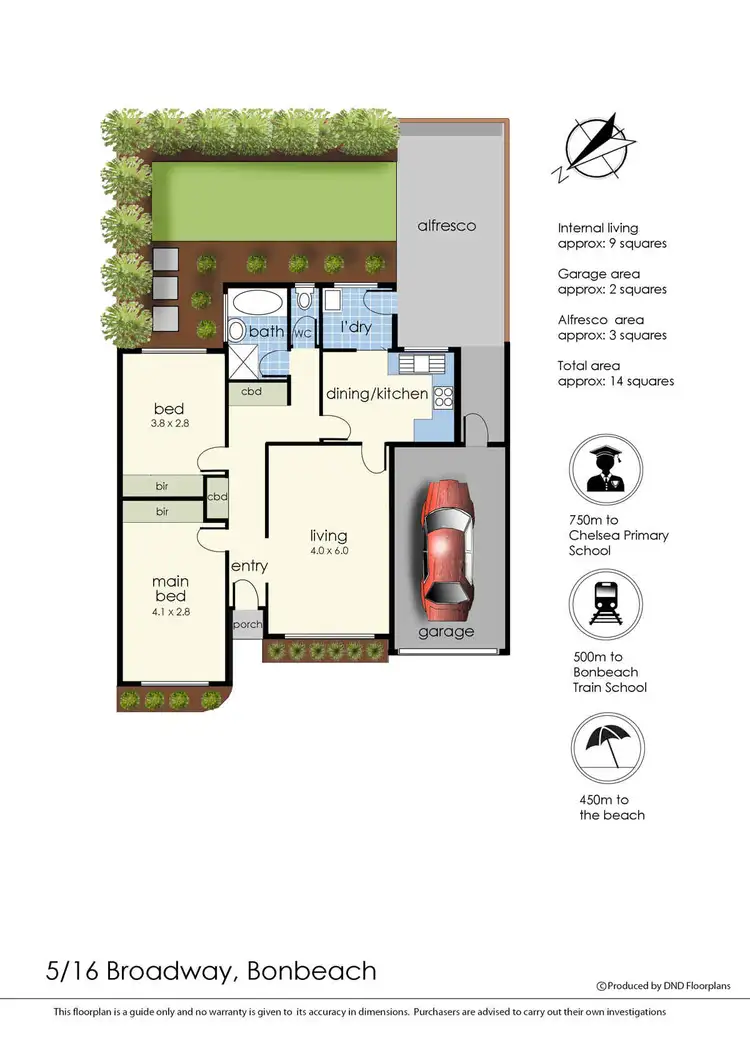 Floorplan of Homely unit listing, 5/16 Broadway, Bonbeach VIC 3196