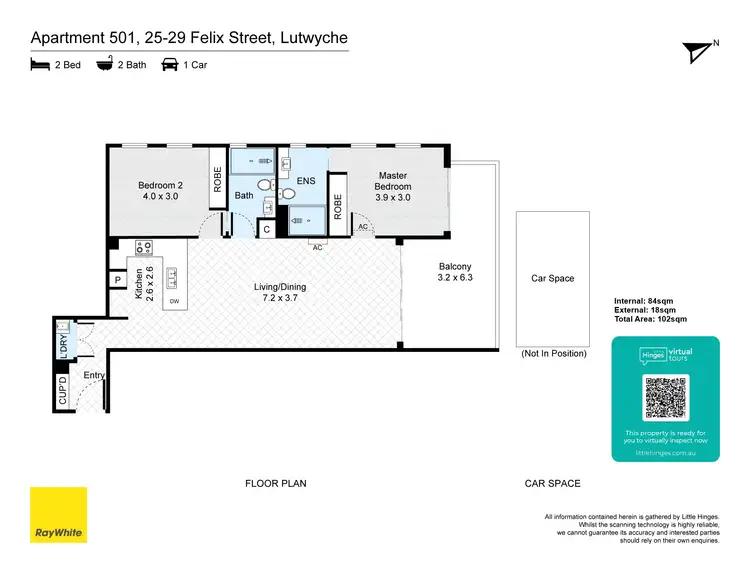 Floorplan of Homely apartment listing, 501/25-29 Felix Street, Lutwyche QLD 4030