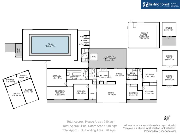 Floorplan of Homely house listing, 43 Hopfields Road, Margate TAS 7054