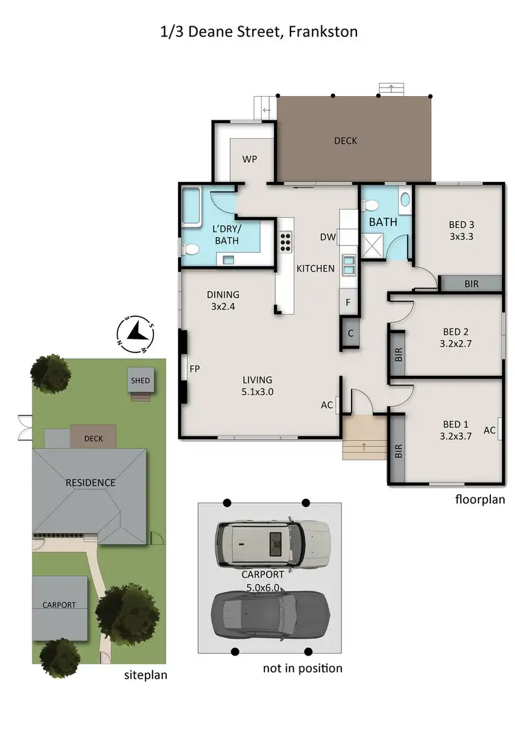 Floorplan of Homely house listing, 1/3 Deane Street, Frankston VIC 3199