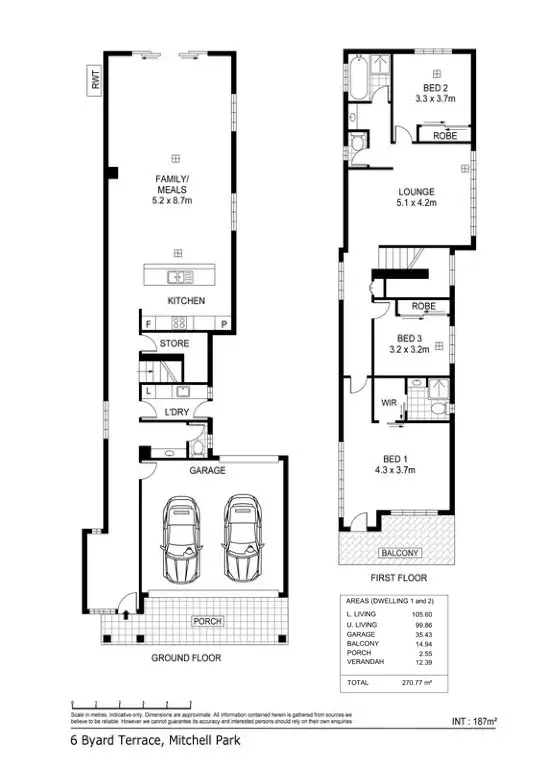 Floorplan of Homely house listing, 6 Byard Terrace, Mitchell Park SA 5043