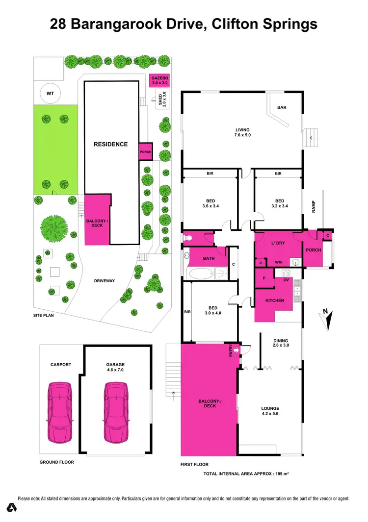 Floorplan of Homely house listing, 28 Barongarook Drive, Clifton Springs VIC 3222