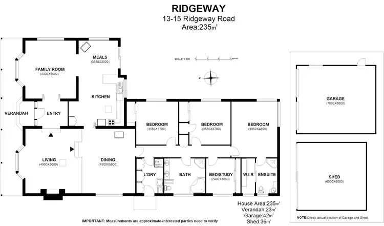 Floorplan of Homely house listing, 13-15 Ridgeway Road, Ridgeway TAS 7054