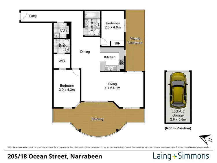 Floorplan of Homely apartment listing, 205/18 Ocean Street, Narrabeen NSW 2101